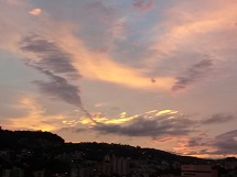 Entardecer em Videira, no bairro Floresta