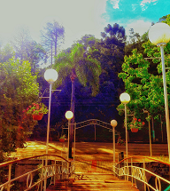 Minha cidade...#Caçador #SC ...Quase um portal...Ponte do AMOR no Rio do Peixe..????