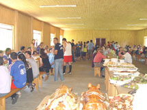 Almoço de confraternização dos bombeiros. Dez 2008. Foto Josiane Fontana.
