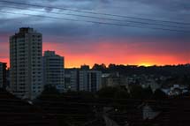 Anoitecer em Caçador. Foto Gibran Farfud. Fev 2009.