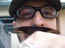 Tonyheads e a borboleta. Foto Tonyheads.
