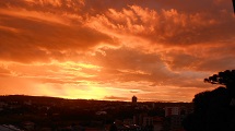 Por do sol no bairro Berger (foto Dilma Kondra)