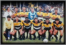 Chapecó, Donizete, Gallina, Jorge luiz, Altair e Imbuia. Janda, Rudinei, João Carlos, Zeca, Pedrinho e Ademir Padilha.