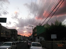A avenida Salgado Filho colorida com por do sol!