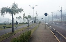 Segunda-feira gelada em Caçador (Parque Central).