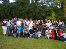 Almoço de confraternização entre funcionários e familiares da UnC-Caçador. Foto Divulgação. Outubro 2008.