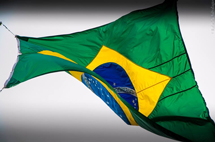 Bandeira do Brasil ao vento! Em Treze Tílias/SC. Foto Rafaela Salvalagio.