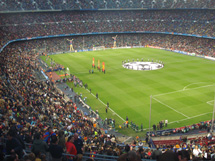 Camp Nou, estádio do Barcelona (Espanha), dia 23 de abril. Jogo entre Barça e Manchester United pela semifinal da Copa dos Campeões 2008. Foto enviada por e-mail por Ramiro Rupp Santos.
