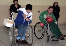 Rodrigo de Mello (Caçador) e Clauderio Berton (Chapecó). Bocha Paralisada Cerebral - BC2 - Parajasc Caçador 2009. Foto Divulgação Fesporte.