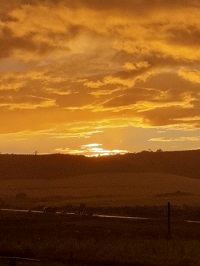 Final de tarde na fazenda Vó Maria. Em Água Doce-SC.