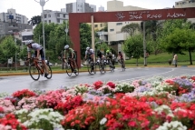 Prova de ciclismo nos Joguinhos Abertos de SC em Caçador. Parque Central. 12/10/16. Foto Antônio Prado.