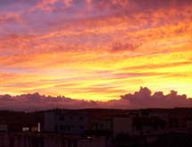 Entardecer em Caçador. Foto Tatiana Pressanto.