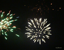 Fogos de artifício no Reveillon em Caçador. Foto Giovana C. Bazeggio.