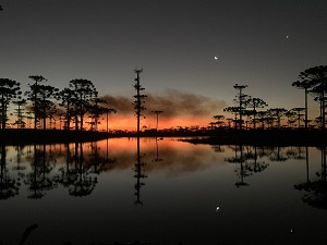 Por do sol no interior de Lebon Régis. Foto Beatriz Francio Parisotto.
