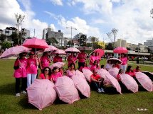 Secretaria Municipal de Saúde, em parceria com a Rede Feminina, em comemoração ao "Outubro Rosa" no Parque Central. Foto Erci Bohrer.