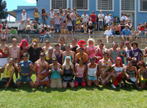 Futebol das Loka promovido pelo bloco Vô Num Vô no Carnaval 2009. Foto arquivo Caçador Online.