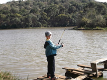 Foto de Gustavo Toczek em uma pescaria de Black Bass. Foto enviada por Luiz Toczek