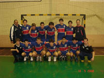 Equipe de Handebol masculino de Caçador, do Colégio de Aplicação da UnC. Foto enviada pelo professor Revanir Anciutti. Maio de 2008.