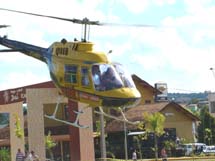 Helicóptero realizou voos panorâmicos no aniversário de Caçador. Foto Murilo Roso.