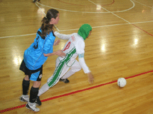 Seleção do Irã chamou a atenção do Mundial de Futsal Feminino Universitário pelo uniforme. Foto CBDU.