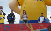 Memória: Cantora Kelly Key foi a atração na abertura de loja em Caçador. Foto novembro de 2005.
