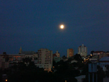 Noite de lua cheia. Caçador. Foto Erci Boher. Fev 2009.