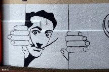Pintura no prédio do SENAC em Caçador. Foto Erci Bohrer.