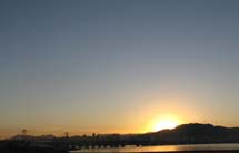 Nascer do sol em Florianópolis. Foto Aracy Cristina Ilkiw.
