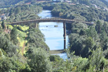 Ponte Dagostini com efeito "olho de peixe". Foto Jorge Tadeu.