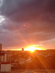 Por do sol em Caçador.