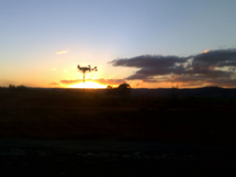 Por do sol. Vista da parte alta do bairro Martello. Foto Newton Marçal Santos.