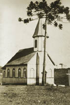 Primeira Igreja de Caçador. Foto Arquivo Público Municipal.