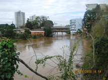 Última cheia do Rio do Peixe. Dia 1 de agosto de 2009. Foto Olmiro Sulzbach.