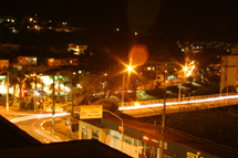 Foto noturna de Caçador. Por Rodrigo Monteiro.