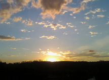 Mais um belo por do sol. Foto: Rubiane Dall´Agnol.