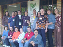 Turma da Linha Cará que recebeu curso de segurança na aplicação de agrotóxicos. Inicativa é do Sindicato dos Produtores Rurais de Caçador e Senar. Abril de 2008