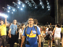 Caçadorense Lucas Sacchet Machado no show de Paul McCartney em Porto Alegre.