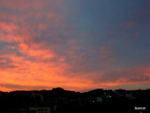 Por do sol em 8 de abril de 2011. Foto Erci Bohrer.