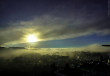"Sol começando a raiar". Foto Rafaela Salvalagio.
