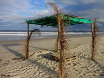 Tenda na praia. Foto Erci Bohrer.