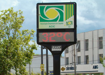 Temperaturas passaram dos 30 graus nesta segunda-feira em Caçador. Foto Murilo Roso.